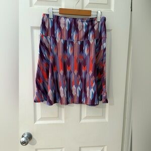 Prana women’s Taj printed A-line skirt size medium purple pink